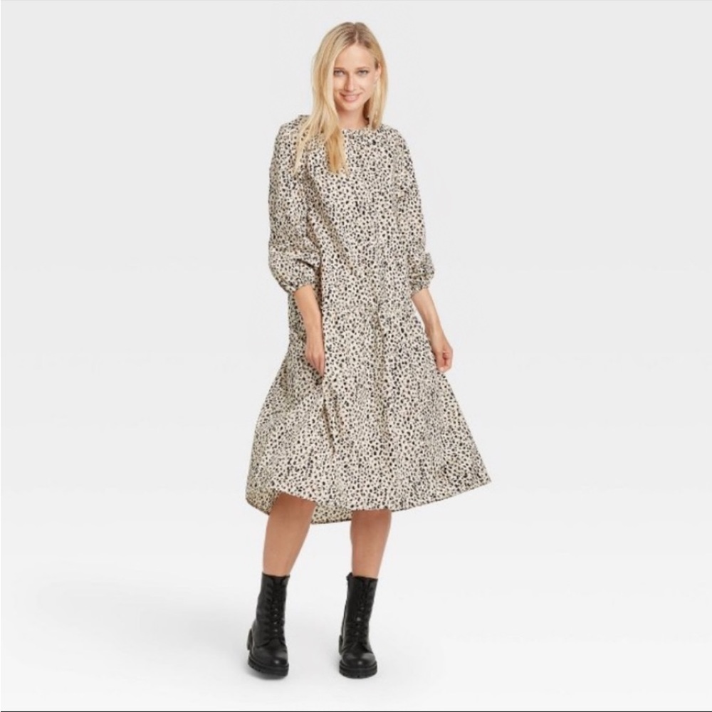 NWT Who What Wear Raglan Long Sleeve High Low Dress